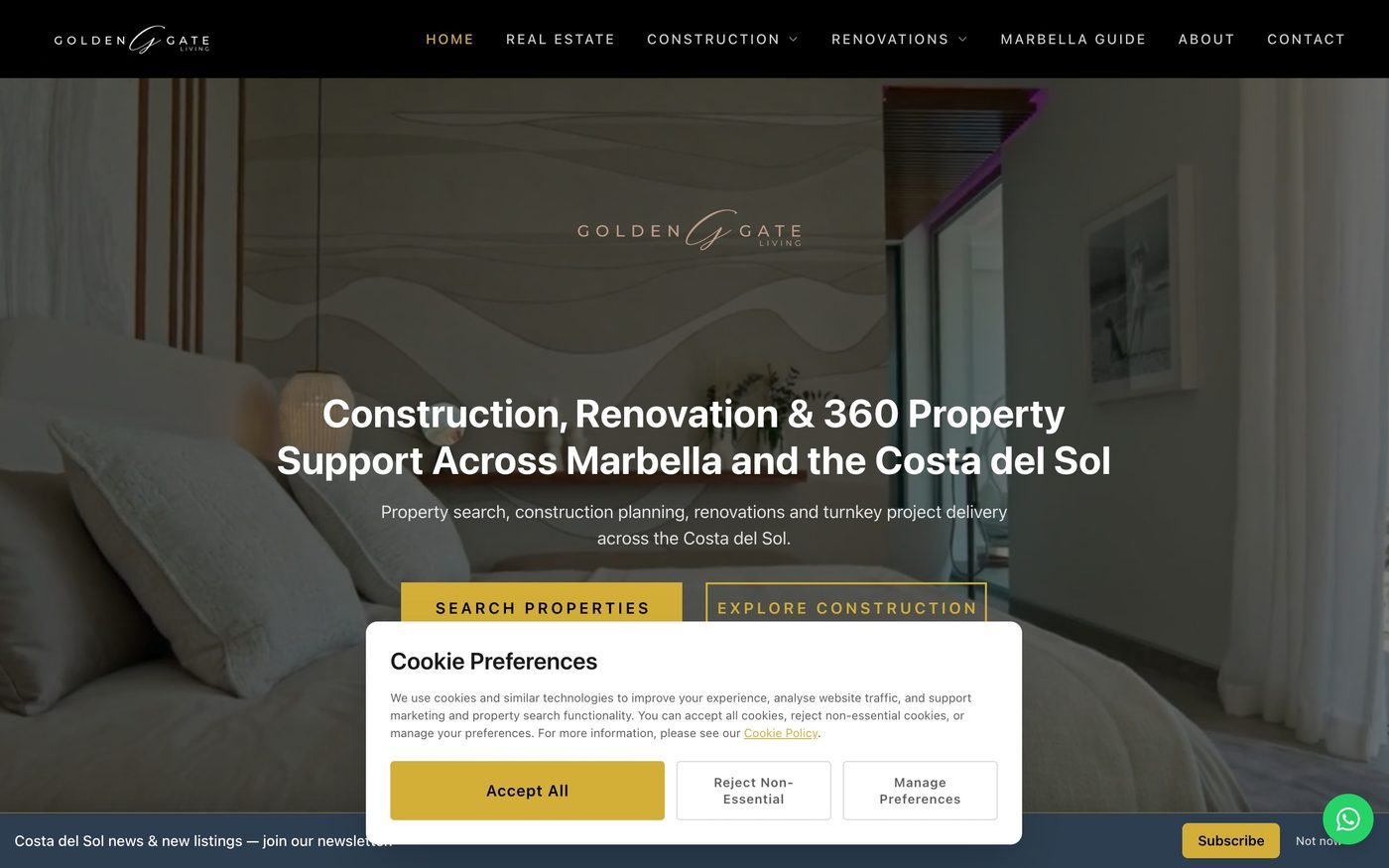 Golden Gate Living website