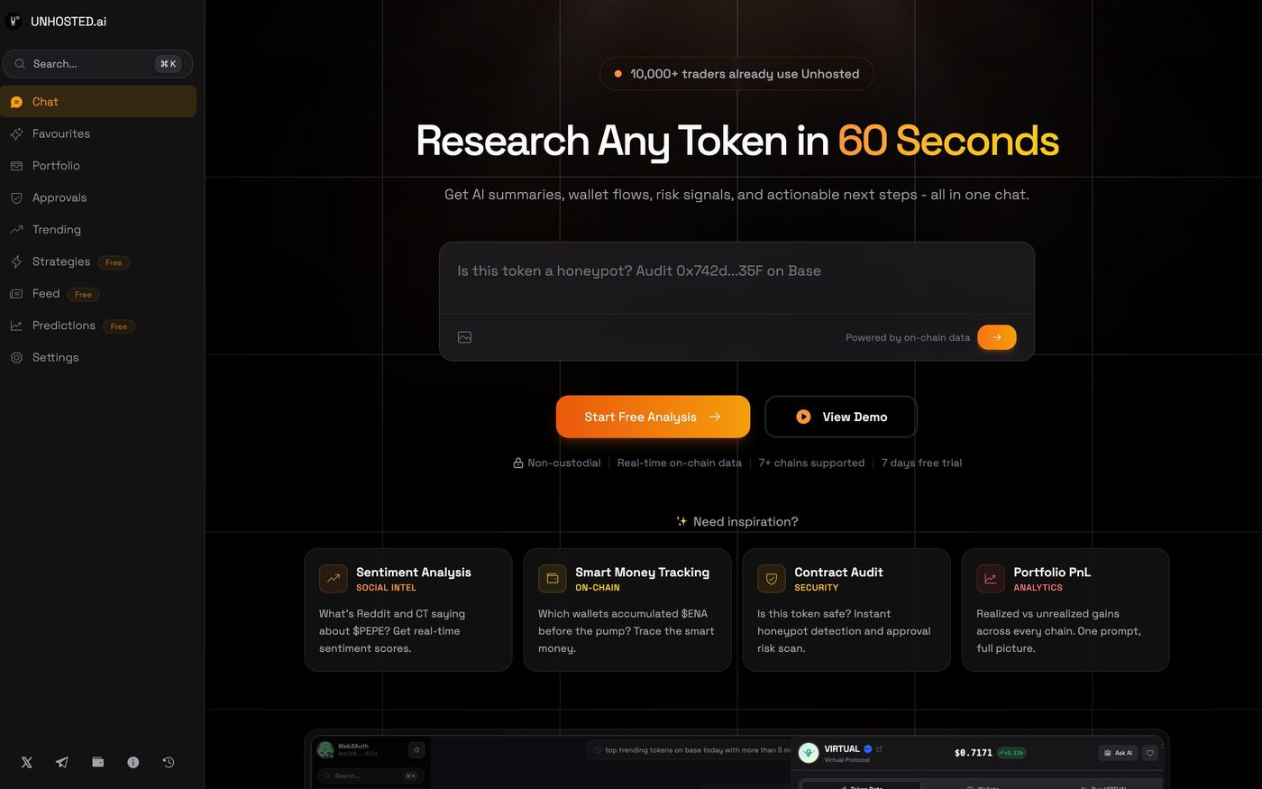 Unhosted AI website